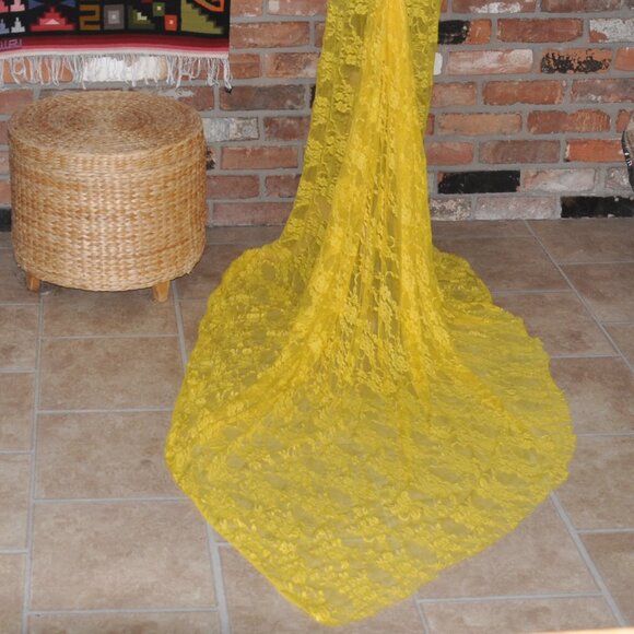 Sheer Lace Stretch Ruffle Open Back Bodycon Dress Clubwear Long Train Gown Party - Picture 12 of 12